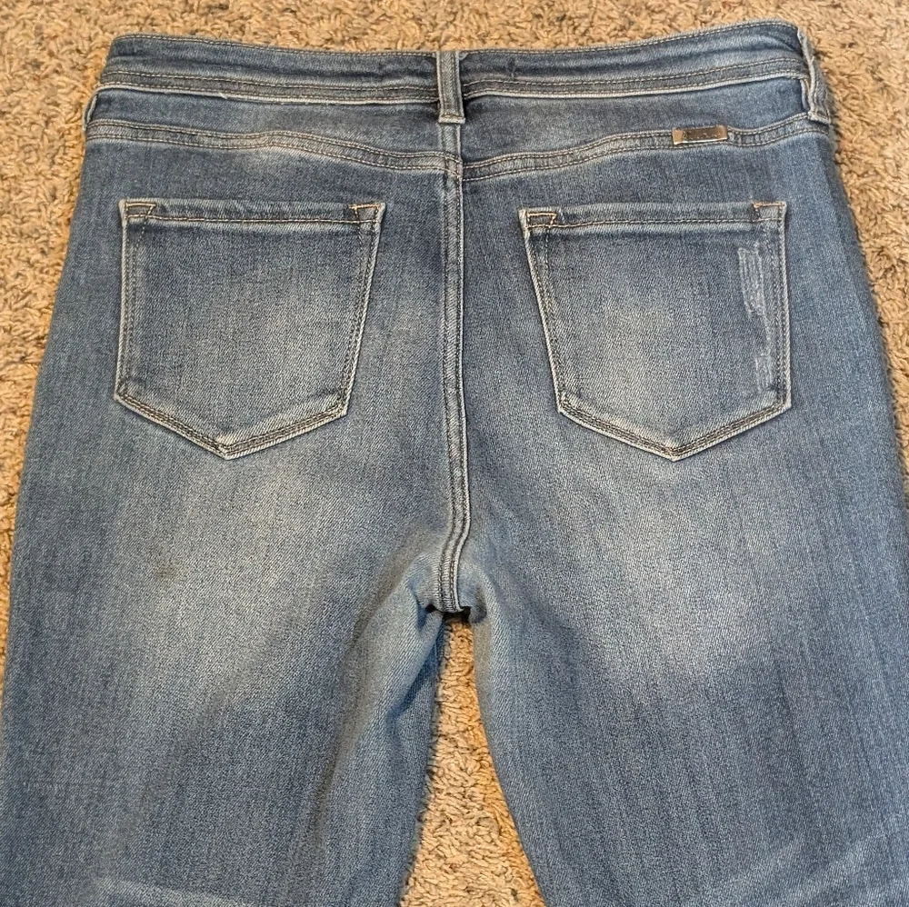 KanCan™ Mom High Rise Jeans Button Fly Shimmer Black SZ 29